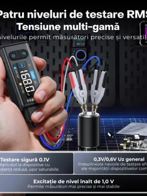Tester LCR digital portabil cu pensetă, identificare automată – FNIRSI LCR-ST2 Plus