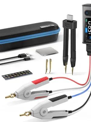 Tester LCR digital portabil cu pensetă, identificare automată – FNIRSI LCR-ST2 Plus
