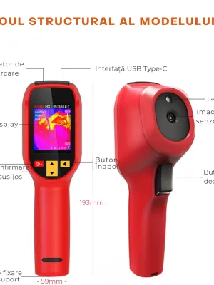 BSIDE HX1 - Termocamera Infraroșu 240x240px, USB, IP54