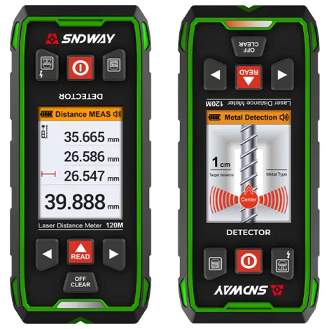 Scanner perete profesional SW-6100GT + Telemetru laser 100m – Detector metal, lemn și cabluri electrice