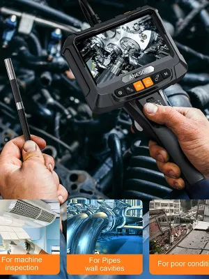 Boroscop Industrial Articulat 360° S10, Cameră 3.9mm, 2MP, Ecran IPS 5" Full HD